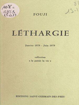 cover image of Léthargie
